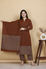 Women's Woolen Embroidered Suit Set