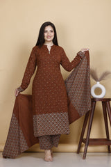 Women's Woolen Embroidered Suit Set