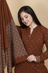 Women's Woolen Embroidered Suit Set