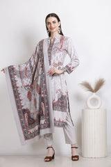 Printed Woollen Straight Kurta Set