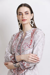 Printed Woollen Straight Kurta Set