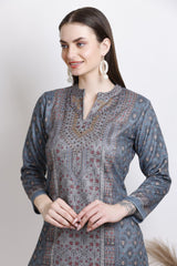 Multi-Pattern Woollen Kurta Set