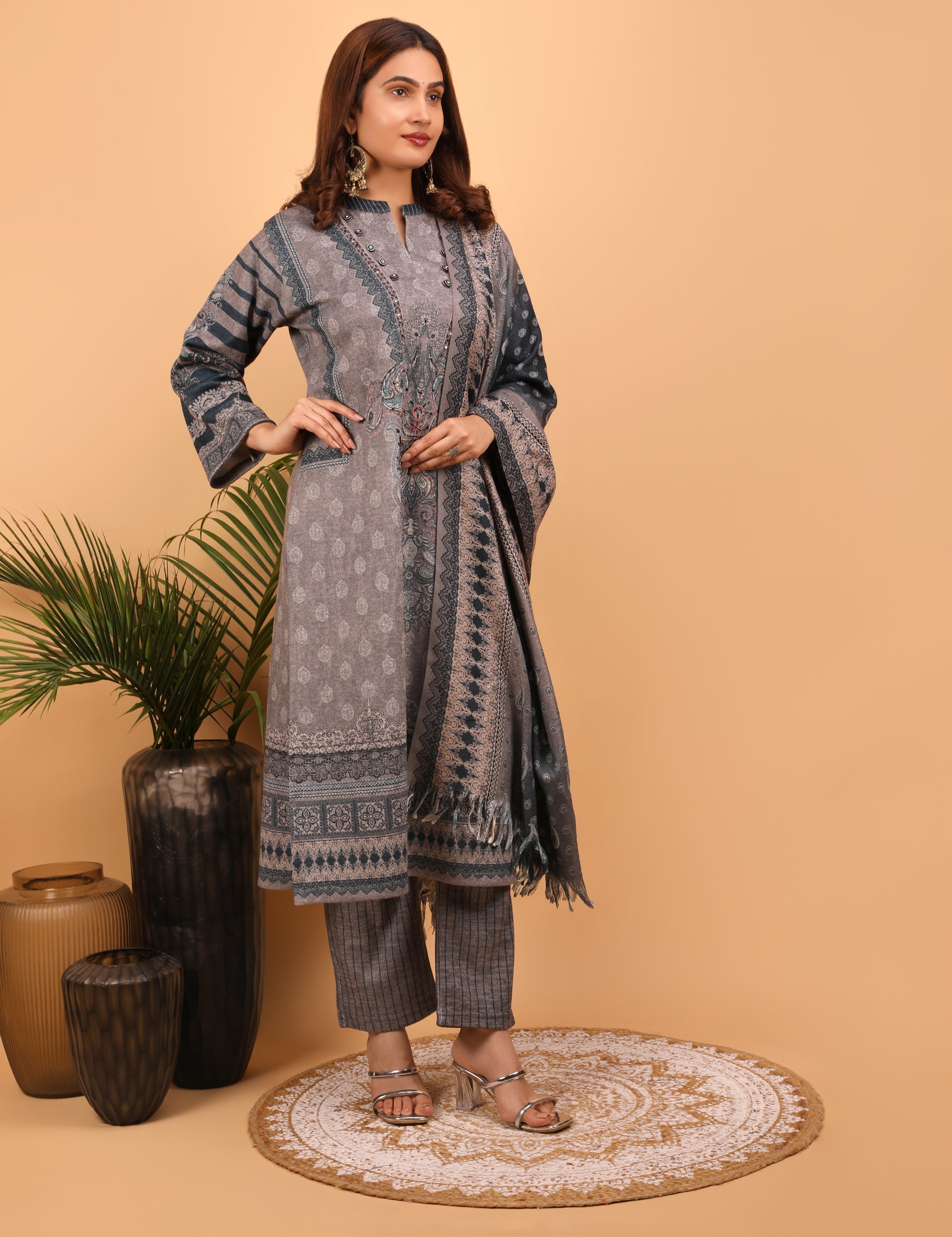 Mystical Grey Kurta Set