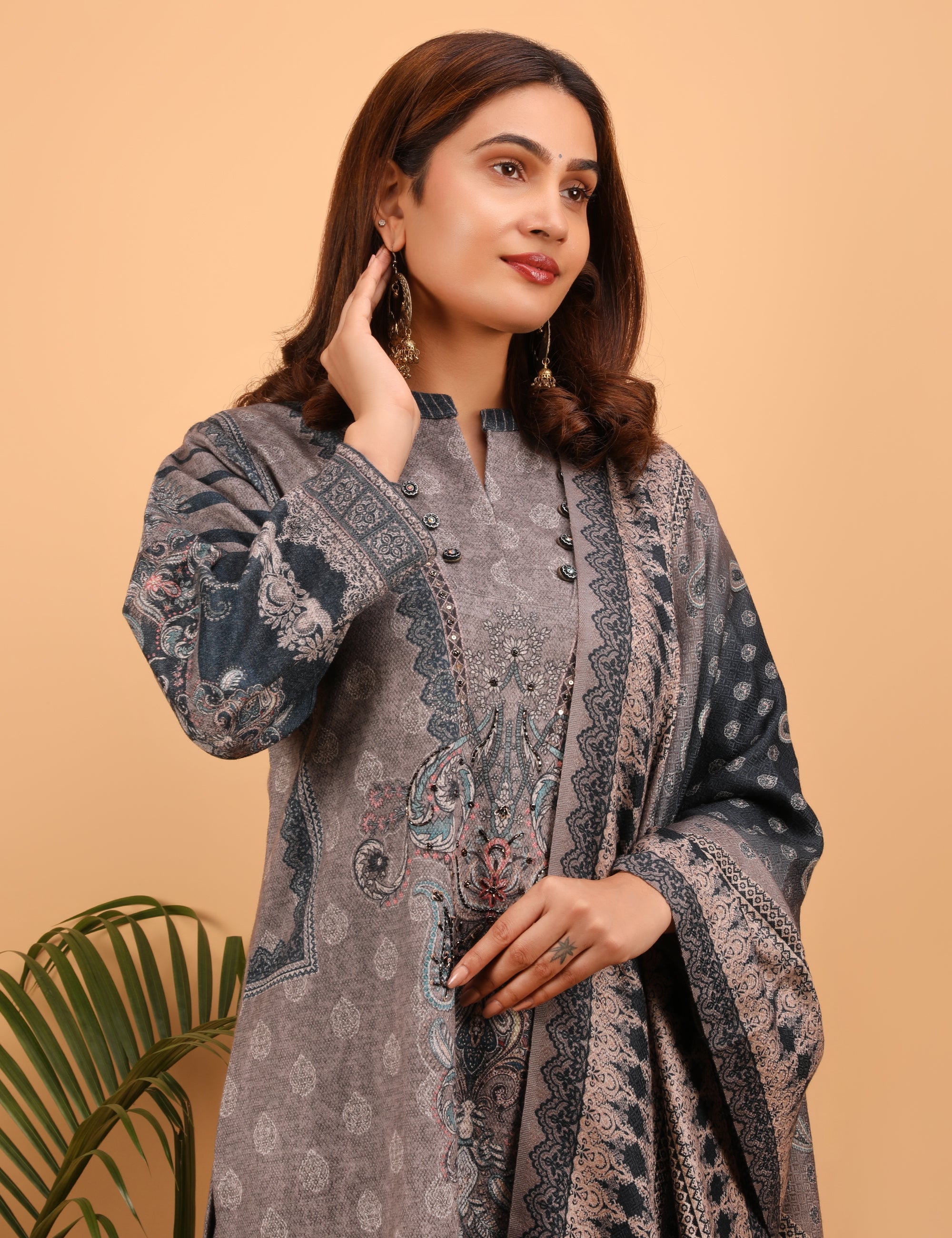 Mystical Grey Kurta Set