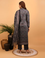 Midnight Blossom Woolen Kurta Set