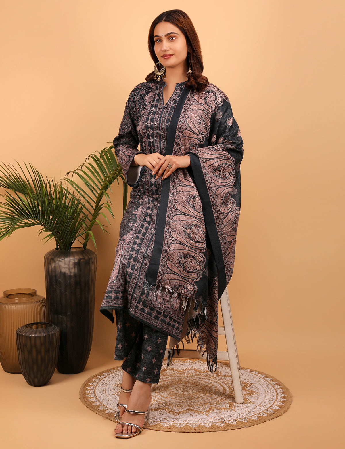 Enchanted Elegance Woolen Kurta Set