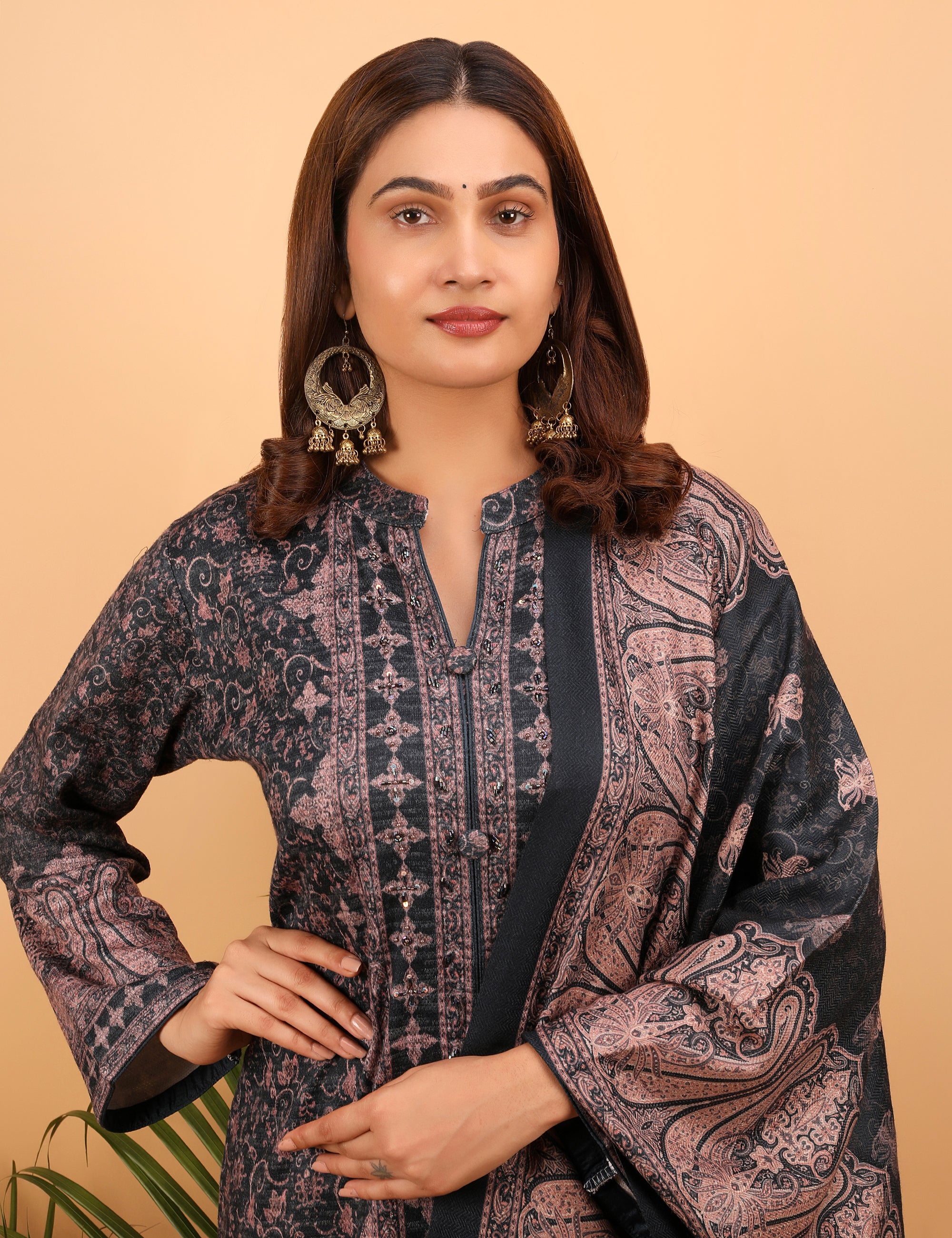 Enchanted Elegance Woolen Kurta Set