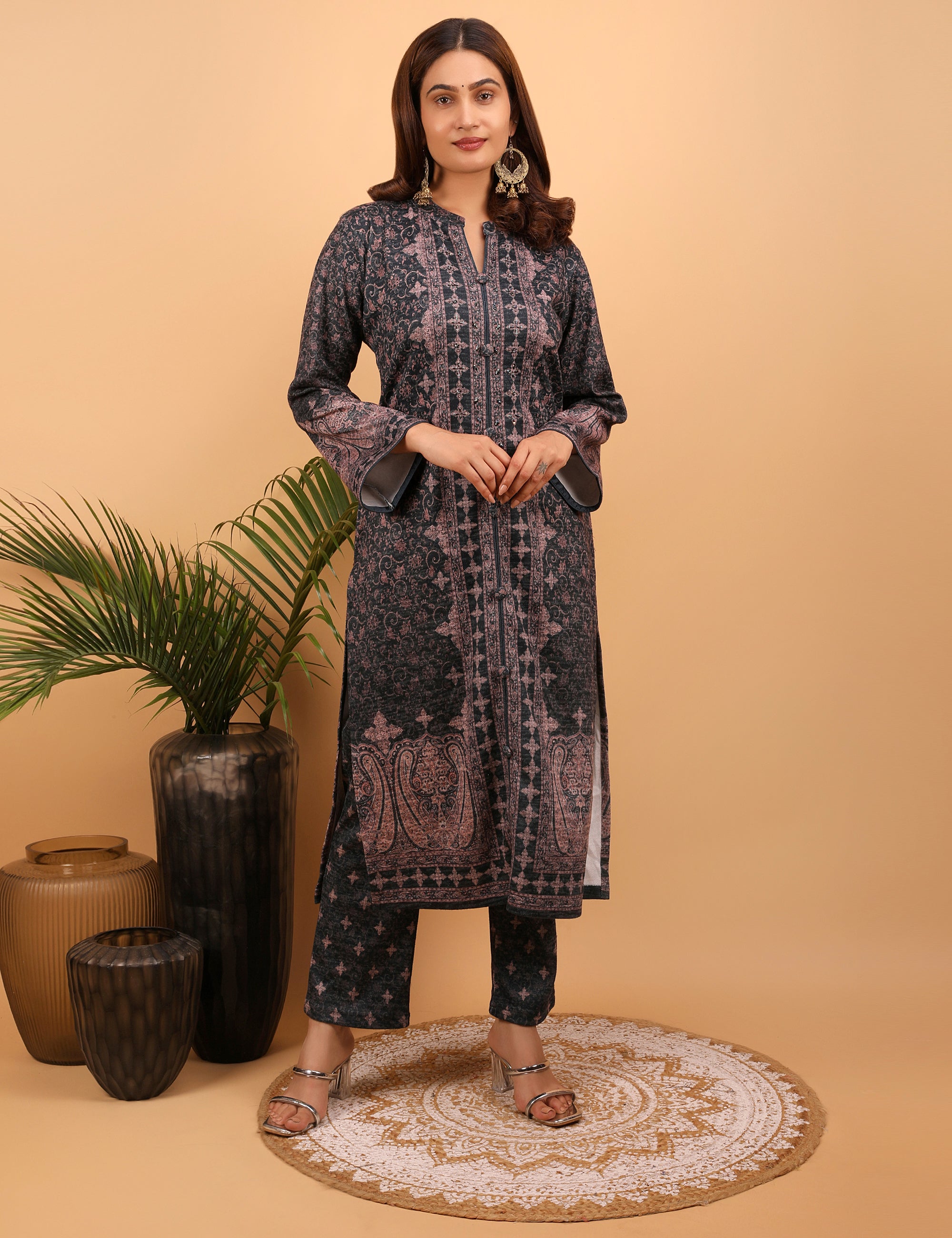 Enchanted Elegance Woolen Kurta Set