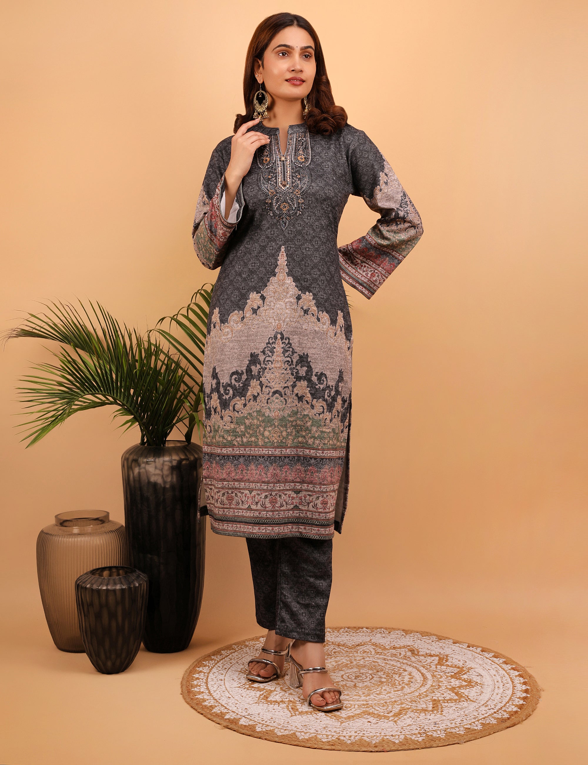 Serene Winter Woolen Kurta Set