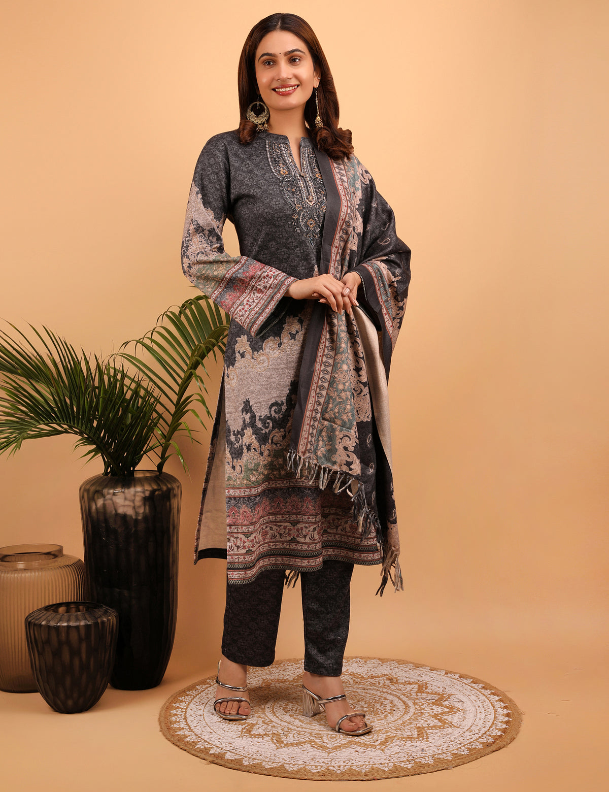 Serene Winter Woolen Kurta Set