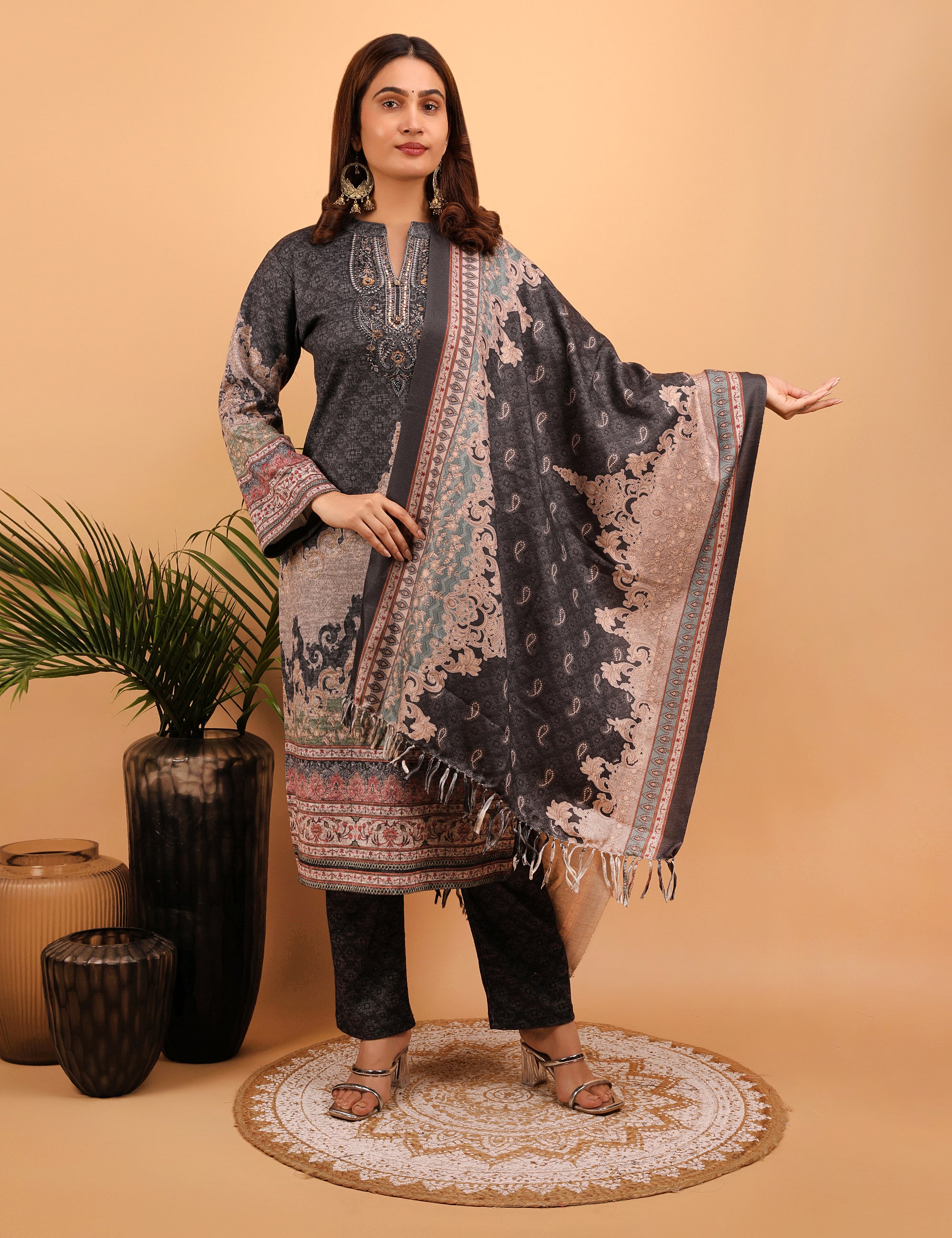 Serene Winter Woolen Kurta Set