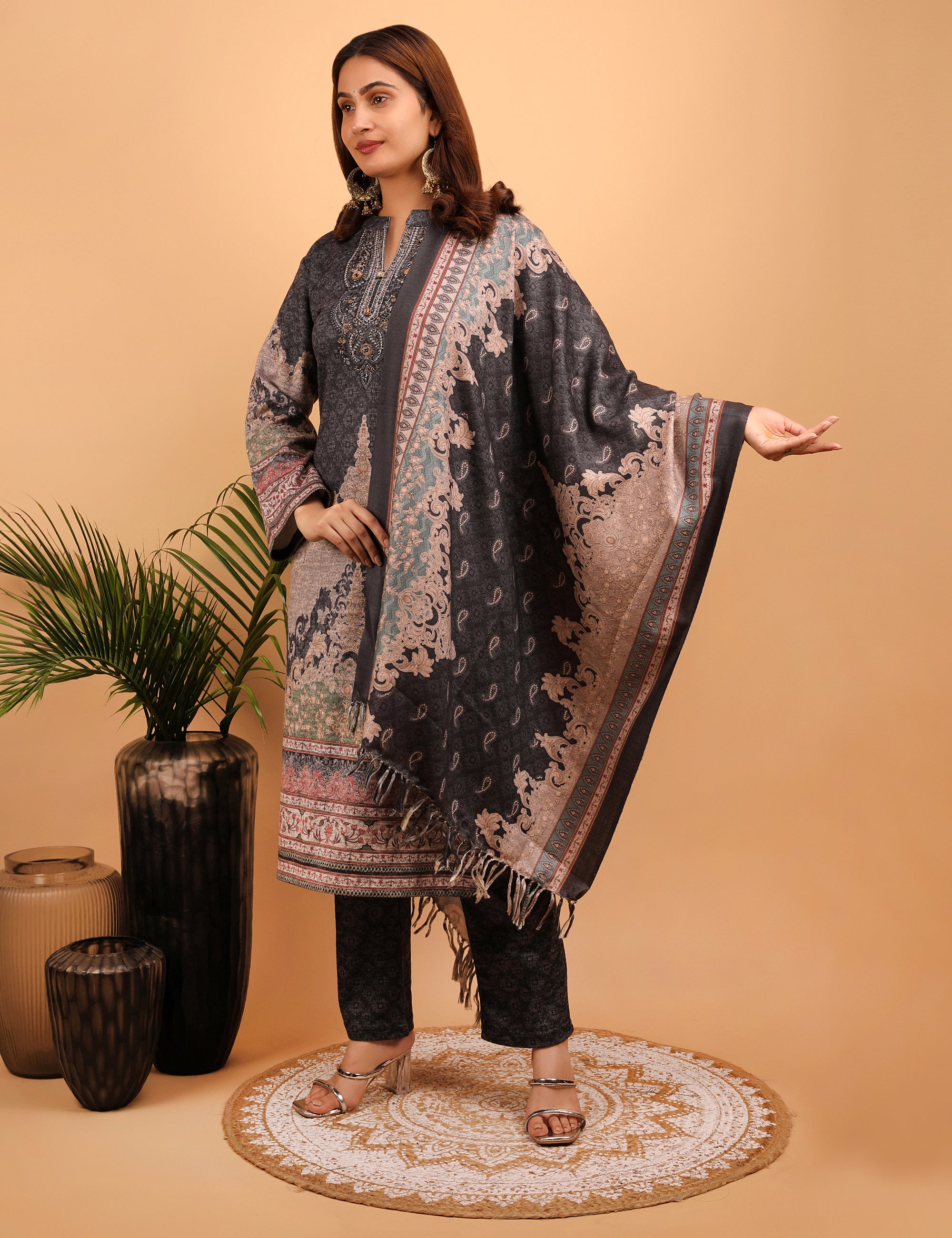 Serene Winter Woolen Kurta Set