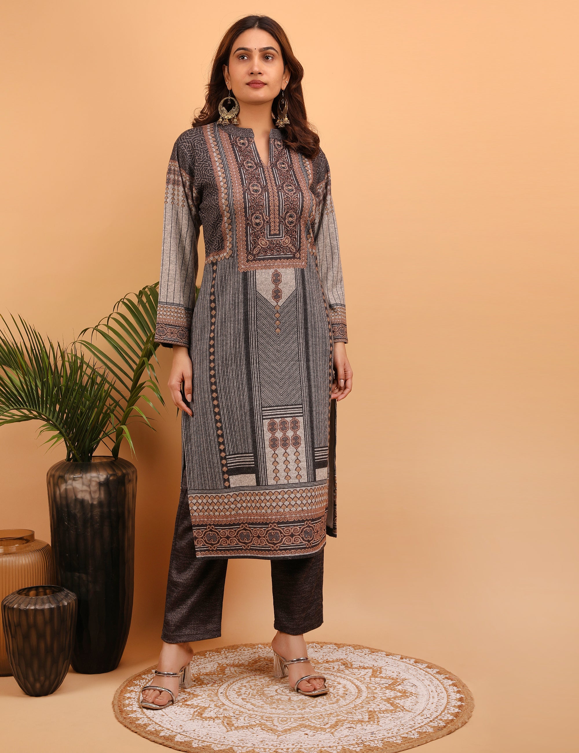 Regal Warmth  Woolen Kurta Set