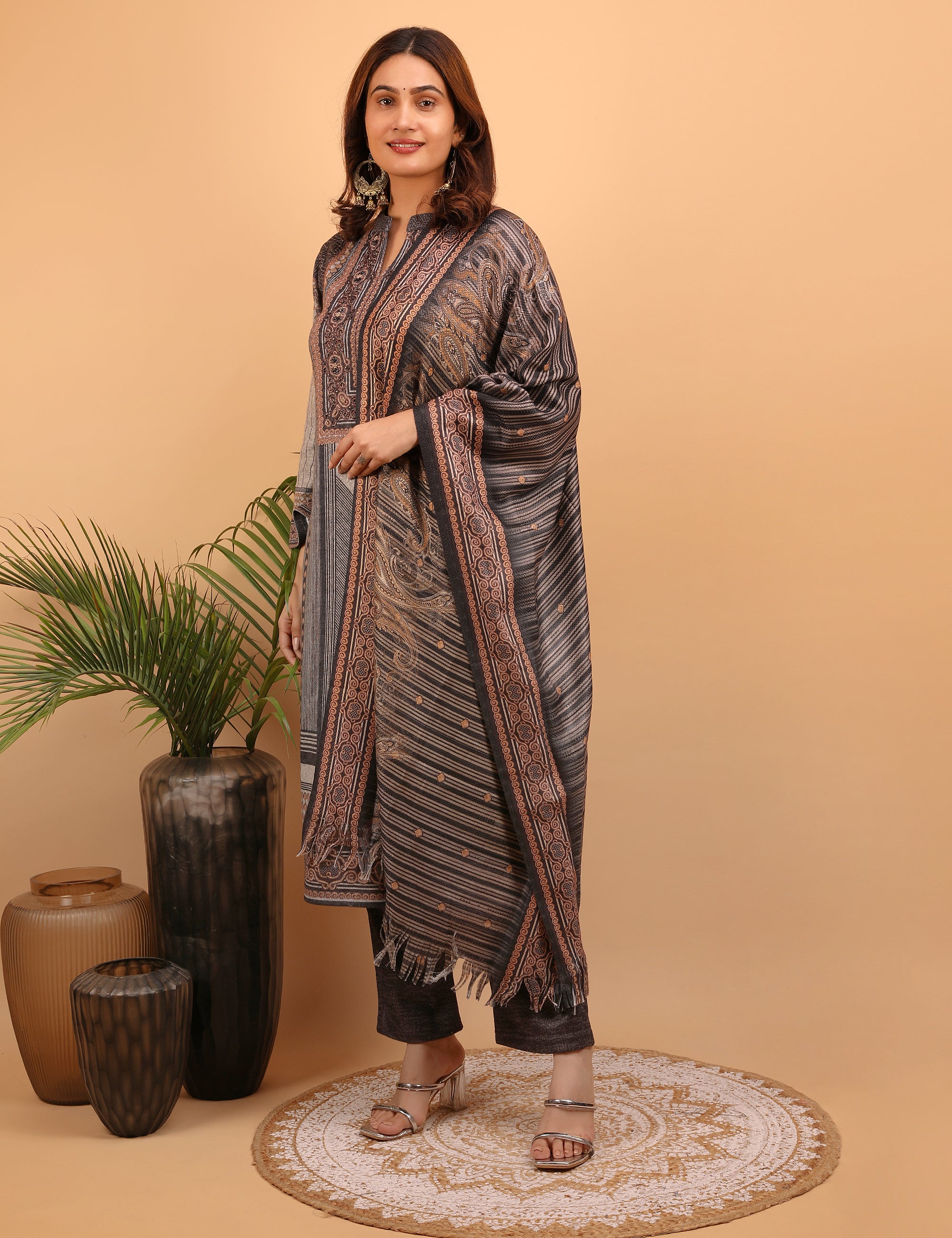 Regal Warmth  Woolen Kurta Set