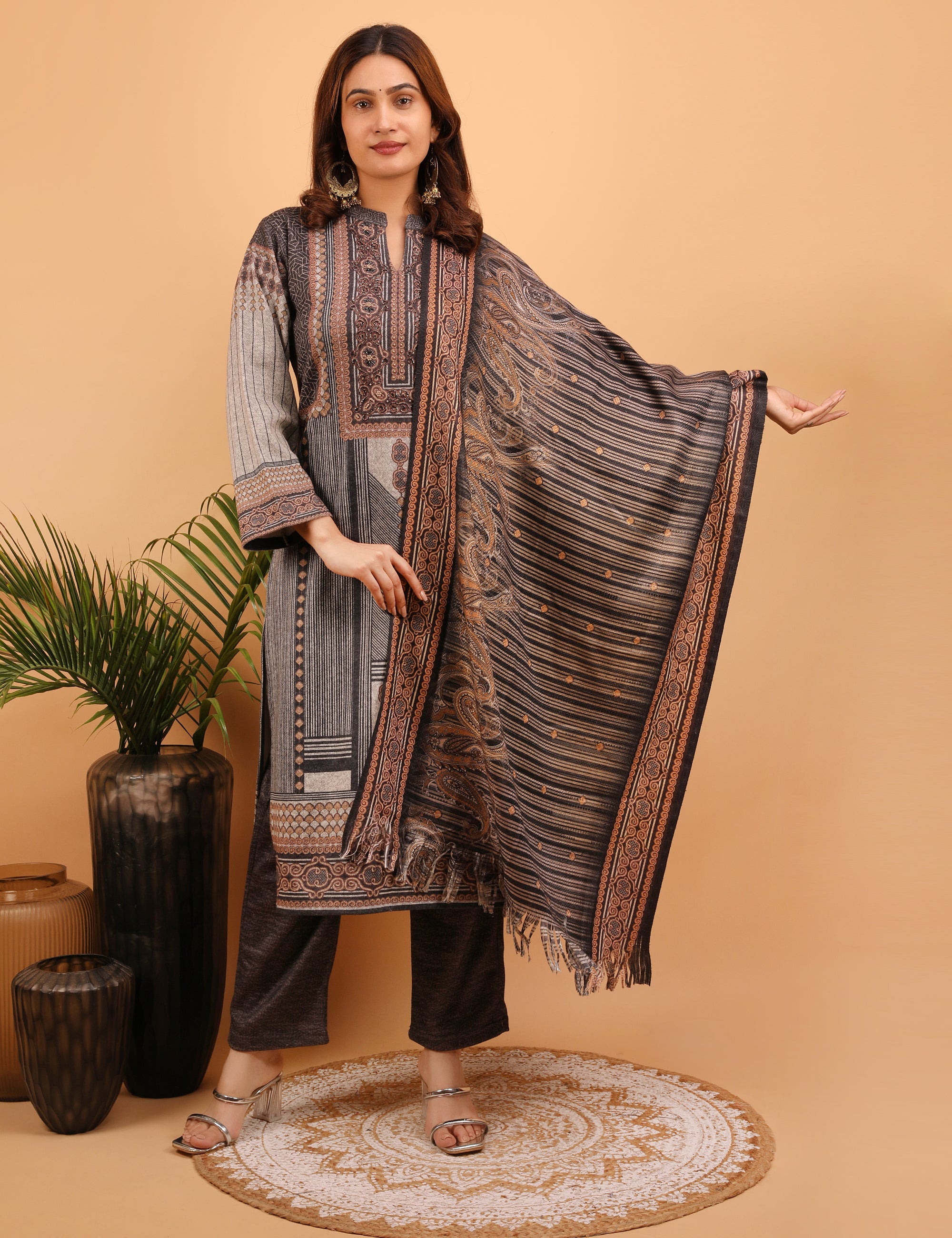 Regal Warmth  Woolen Kurta Set