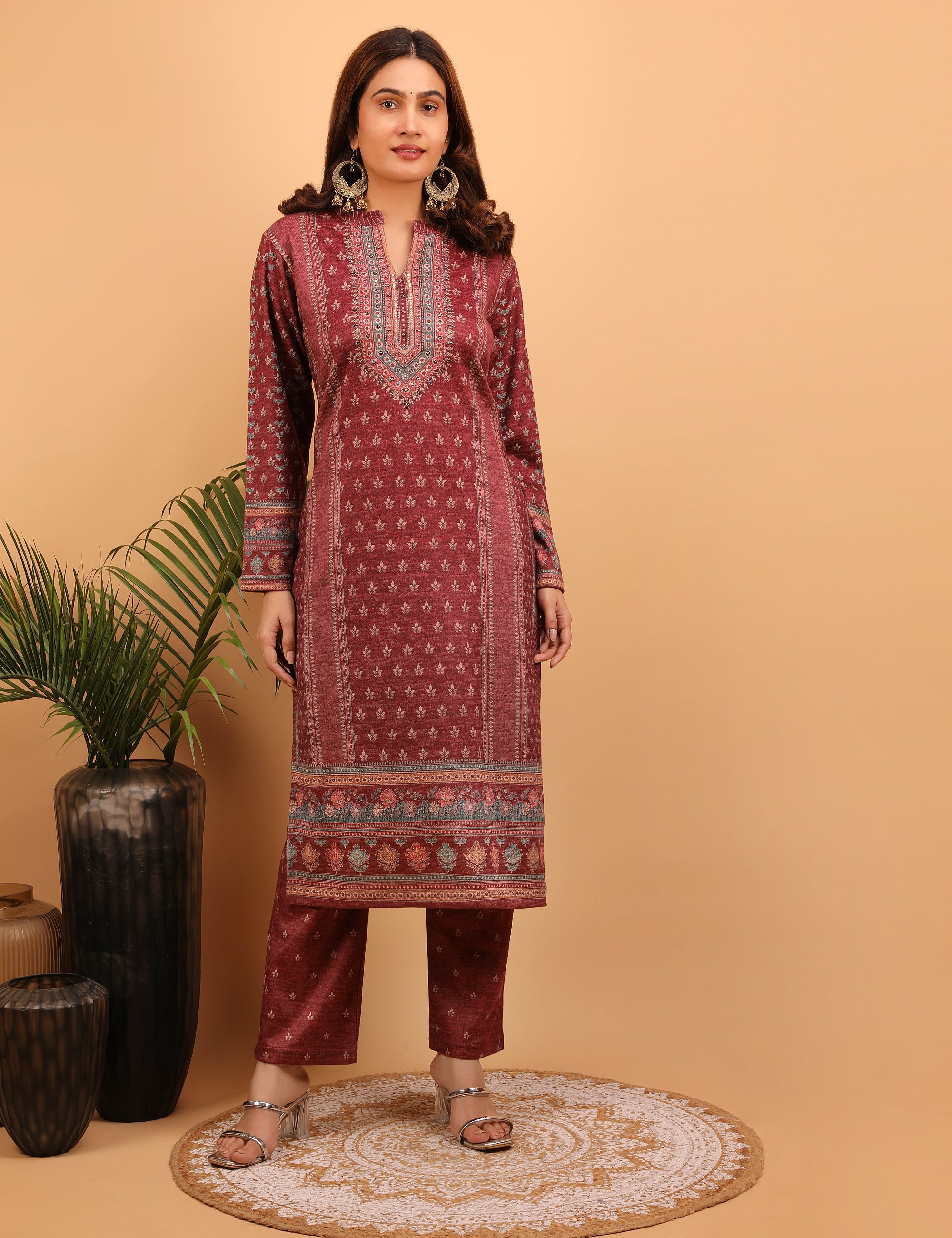 Crimson Majesty Kurta  Set