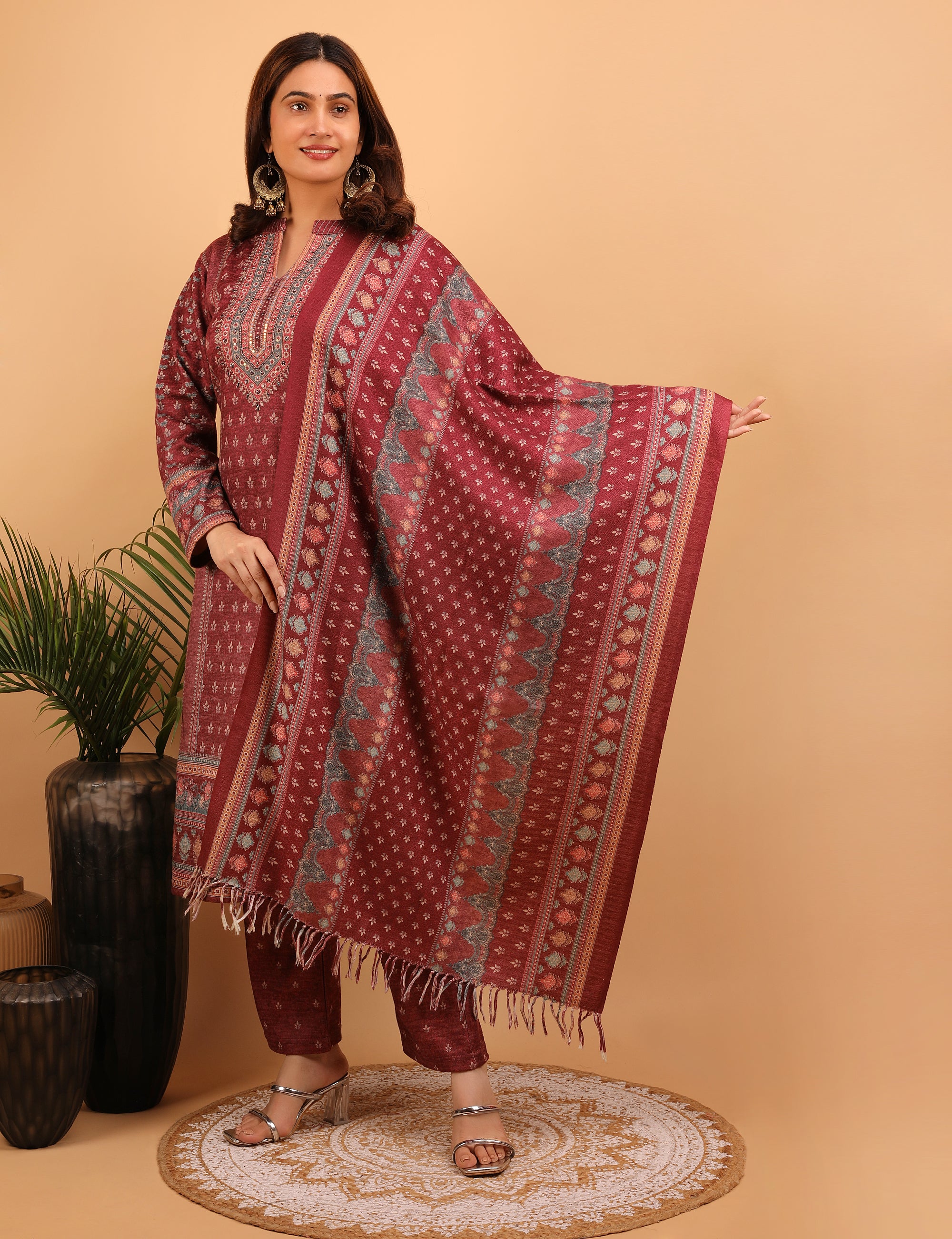 Crimson Majesty Kurta  Set