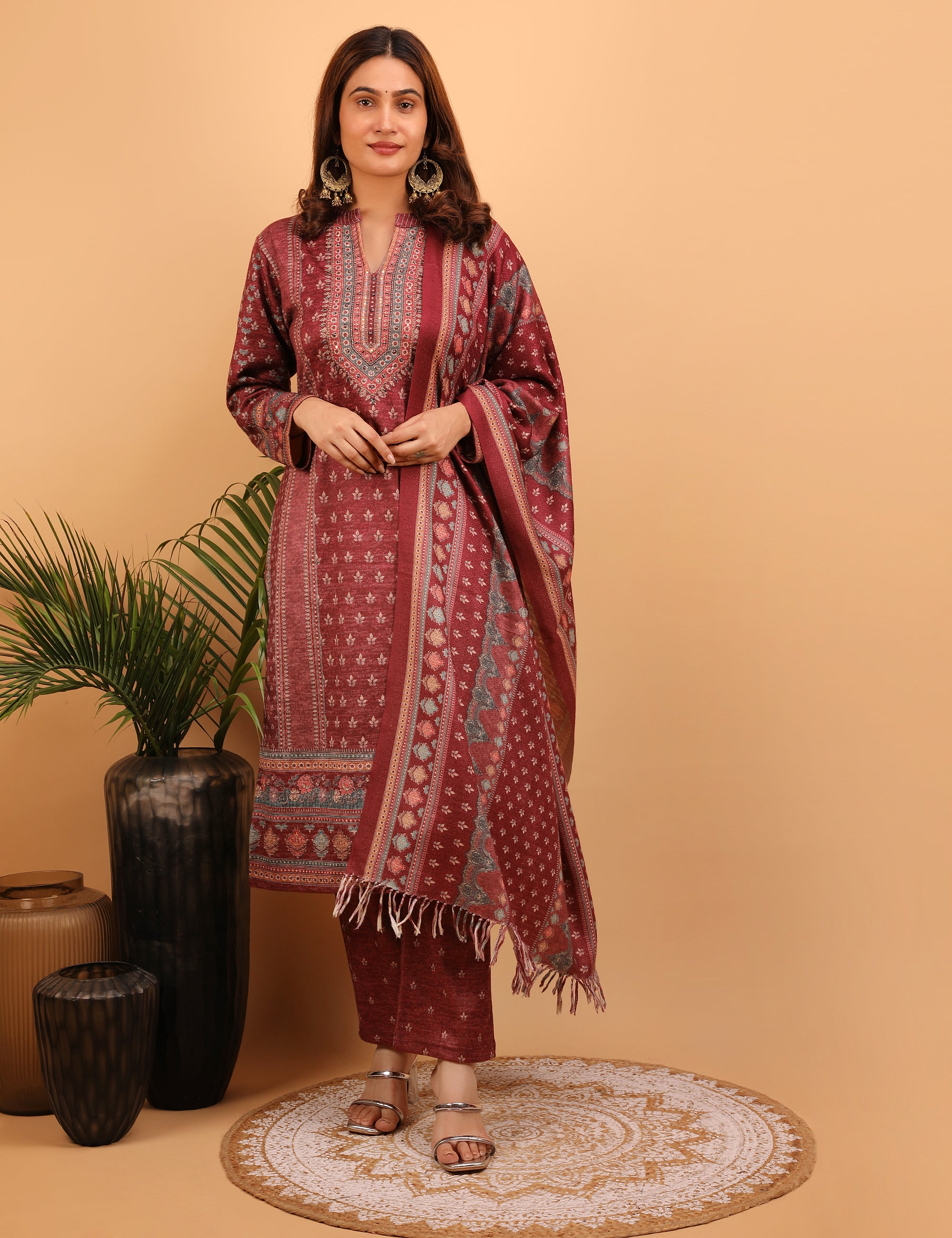 Crimson Majesty Kurta  Set