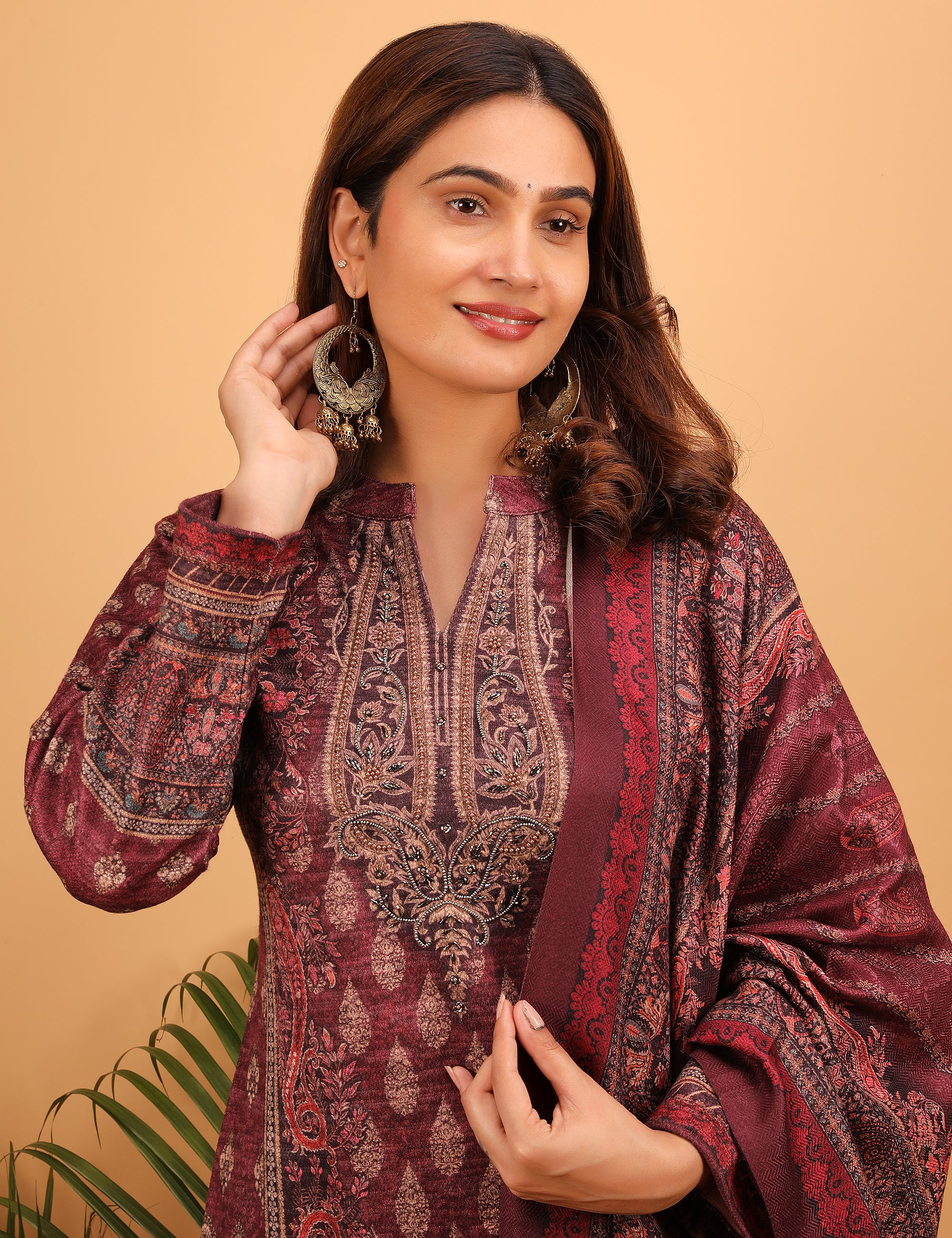 Maroon Splendor Kurta  Set