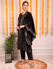 Velvet Mulberry Kurta Set