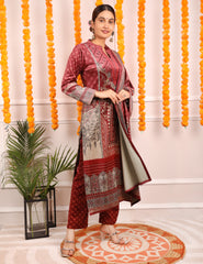 Red Ember Grace Kurta Set