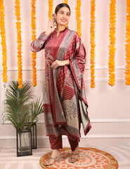 Red Ember Grace Kurta Set