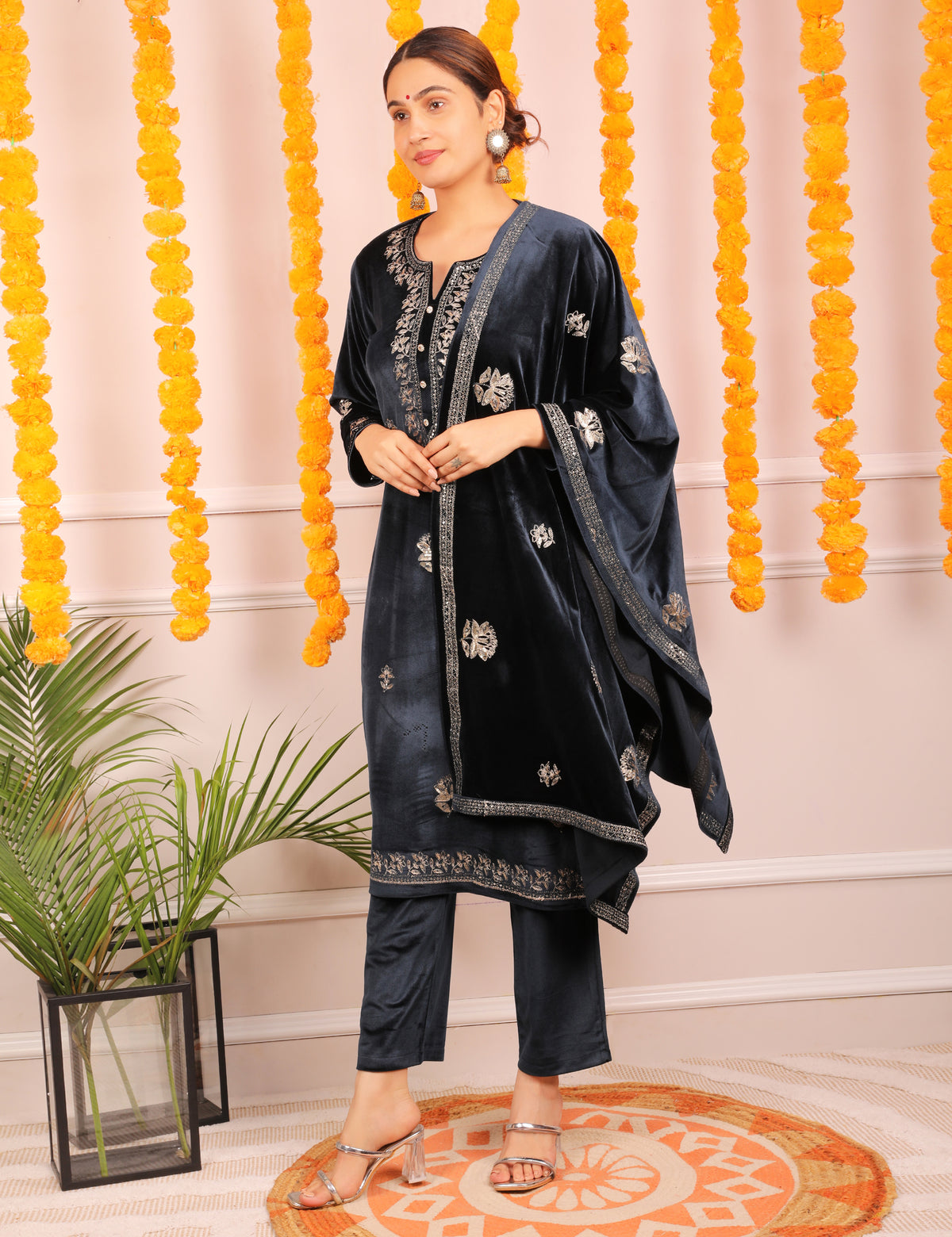 Velvet Elegance Kurta Set