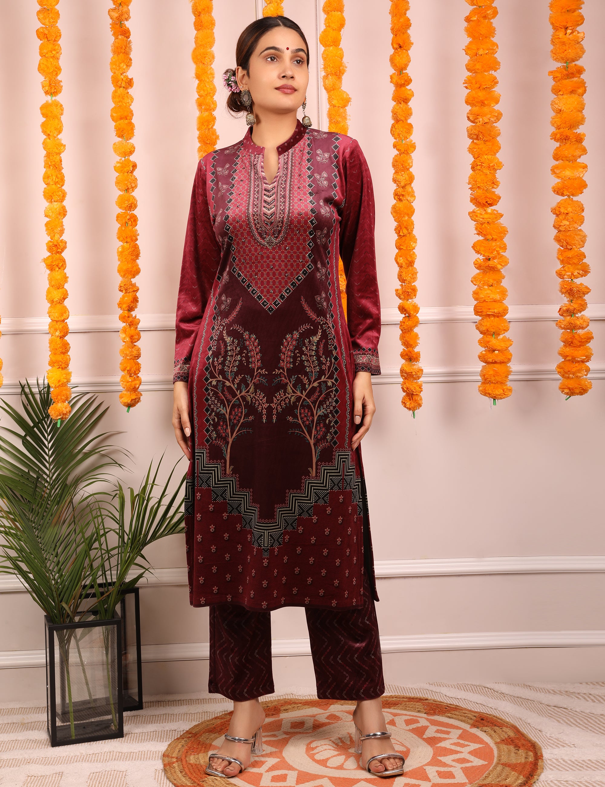 Deep Red Radiance Kurta Set